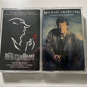 Vintage Broadway Cassettes - Michael Crawford & Beauty and the Beast